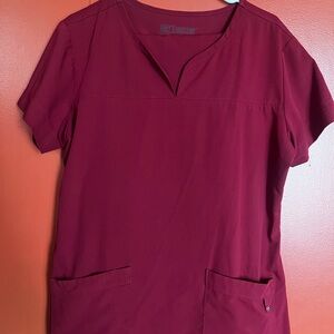 Grey's Anatomy Burgundy Short Sleeve Top